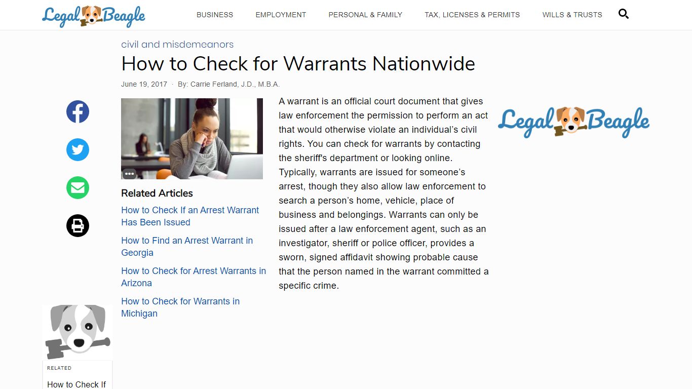 How to Check for Warrants Nationwide | Legal Beagle
